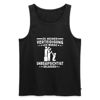 Ich Wurde Unbeaufsichtigt Gelassen Biertrinker - Männer Premium Bio Tank Top - Schwarz - Vorne - Michal (187cm)