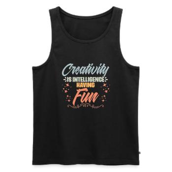 Retro Artist Appreciation For A Creative Artist - Men's Premium Organic Tank Top - black - Front - AI Model Male 178 light (178cm)