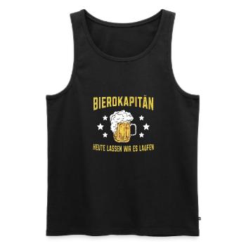 Bierokapitän Mallorca Party Saufen Biertrinker - Männer Premium Bio Tank Top - Schwarz - Vorne - Michal (187cm)