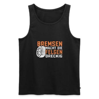 KFZ Mechaniker Bremsen macht die Felgen dreckig - Männer Premium Bio Tank Top - Schwarz - Vorne - AI Model Male 178 light (178cm)