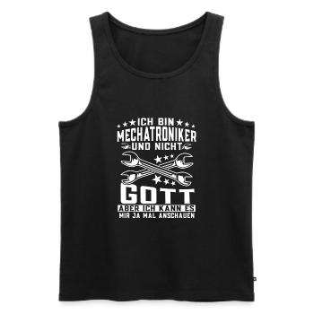 KFZ Mechaniker Meisterpürufung Geschenk Schrauber - Männer Premium Bio Tank Top - Schwarz - Vorne - Michal (187cm)