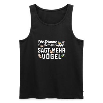 Vögel beobachten Ornithologie Vogelbeobachtung - Männer Premium Bio Tank Top - Schwarz - Vorne - Michal (187cm)