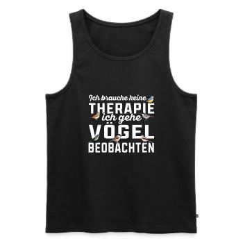 Vögel beobachten Ornithologie Vogelbeobachtung - Männer Premium Bio Tank Top - Schwarz - Vorne - Michal (187cm)
