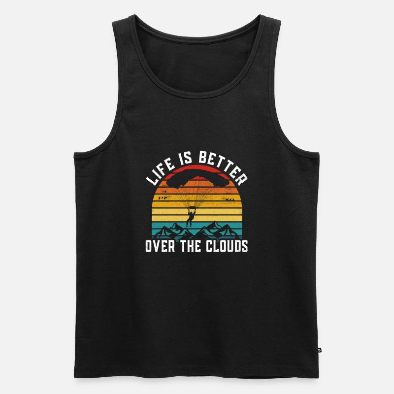 Gleitschirmflieger Paragliding Paragleiter - Männer Premium Bio Tank Top - Schwarz