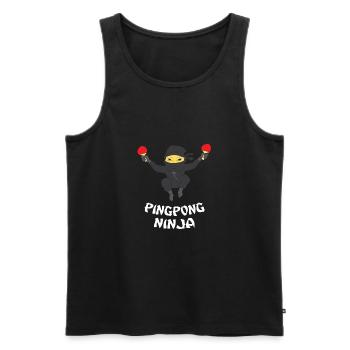 Ping-pong - Ping-pong Ninja - Débardeur bio Premium Homme - noir - Devant - AI Model Male 178 light (178cm)