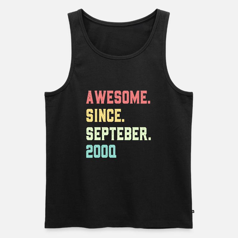 Großartig seit September 2000 - Männer Premium Bio Tank Top - Schwarz