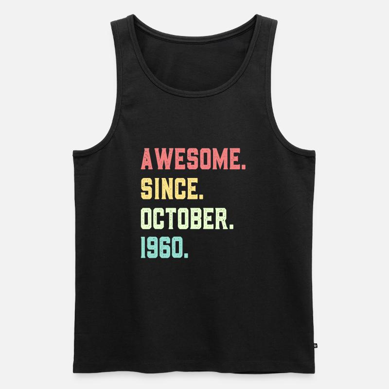 Awesome Since October 1960 - Men's Premium Organic Tank Top - black