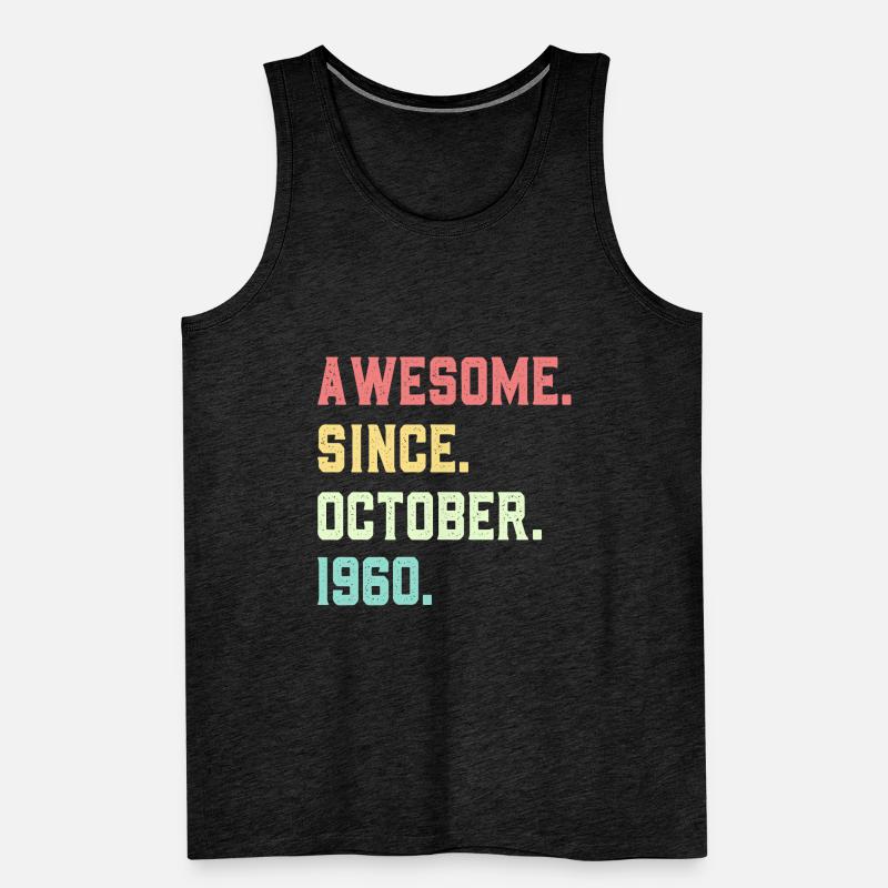 Awesome Since October 1960 Men's Premium Organic Tank Top