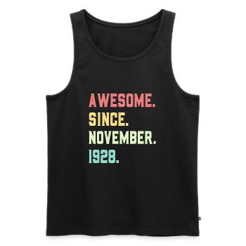 Awesome Since November 1928 - Men's Premium Organic Tank Top - black - Front - Michal (187cm)