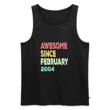 Großartig seit Februar 2004 - Männer Premium Bio Tank Top - Schwarz - Vorne - Michal (187cm)