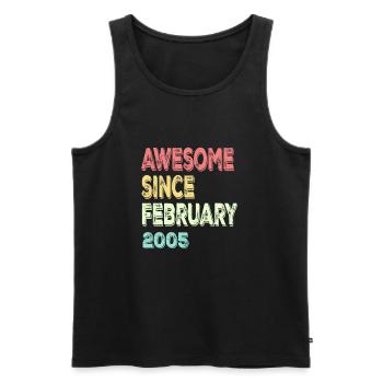 Großartig seit Februar 2005 - Männer Premium Bio Tank Top - Schwarz - Vorne - Michal (187cm)