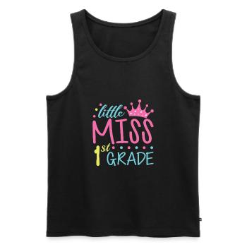 Hello 1st Grade Back To School First Day - Men's Premium Organic Tank Top - black - Front - Michal (187cm)