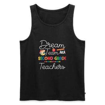 Zweite Klasse Rainbow Girls Jungen Lehrerteam 2. - Männer Premium Bio Tank Top - Schwarz - Vorne - Michal (187cm)