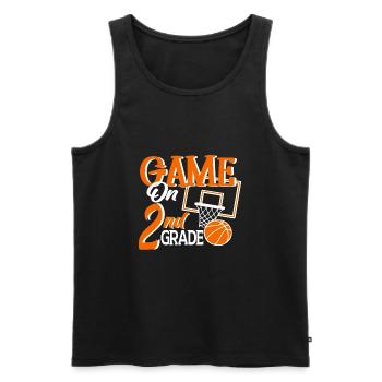 Second Grade Rainbow Girls Boys Teacher Team 2nd - Men's Premium Organic Tank Top - black - Front - Michal (187cm)