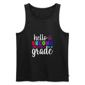 Zweite Klasse Rainbow Girls Jungen Lehrerteam 2. - Männer Premium Bio Tank Top - Schwarz - Vorne - Michal (187cm)