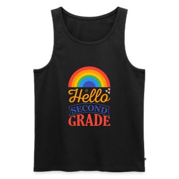 Zweite Klasse Rainbow Girls Jungen Lehrerteam 2. - Männer Premium Bio Tank Top - Schwarz - Vorne - Michal (187cm)