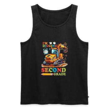 Zweite Klasse Rainbow Girls Jungen Lehrerteam 2. - Männer Premium Bio Tank Top - Schwarz - Vorne - Michal (187cm)