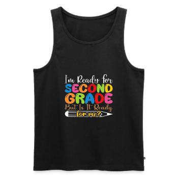 Zweite Klasse Rainbow Girls Jungen Lehrerteam 2. - Männer Premium Bio Tank Top - Schwarz - Vorne - Michal (187cm)