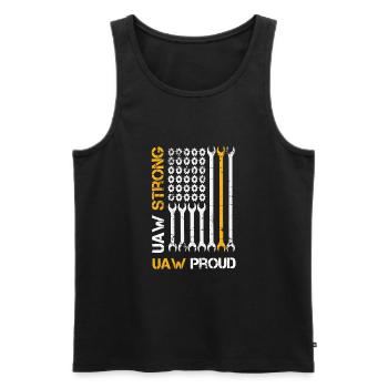 UAW Strong UAW Proud Union Pride UAW Laborer - Men's Premium Organic Tank Top - black - Front - Michal (187cm)