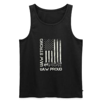 UAW Strong UAW Proud Union Pride UAW Laborer - Men's Premium Organic Tank Top - black - Front - Michal (187cm)