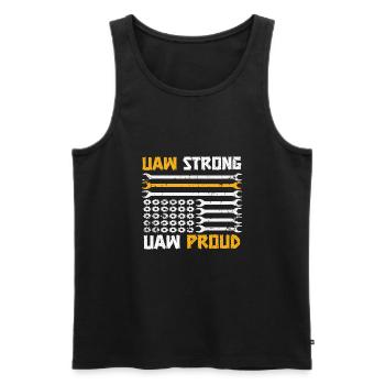 UAW Strong UAW Proud Union Pride UAW Laborer - Men's Premium Organic Tank Top - black - Front - Michal (187cm)