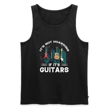 Ce n’est pas de la thésaurisation si ce sont des guitares - Débardeur bio Premium Homme - noir - Devant - AI Model Male 178 light (178cm)
