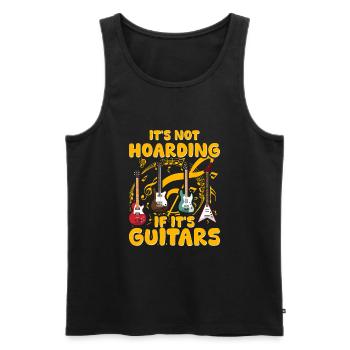 Ce n’est pas de la thésaurisation si ce sont des guitares - Débardeur bio Premium Homme - noir - Devant - AI Model Male 178 light (178cm)