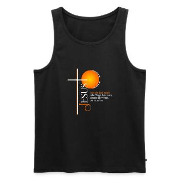 I am with you - Men's Premium Organic Tank Top - black - Front - AI Model Male 178 light (178cm)