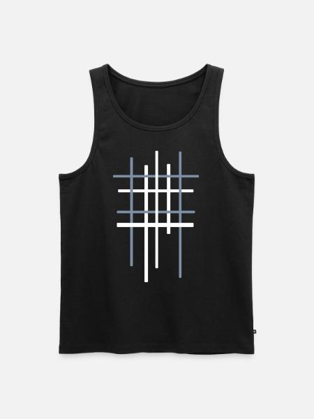 Minimal pattern vector - Men's Premium Organic Tank Top - black