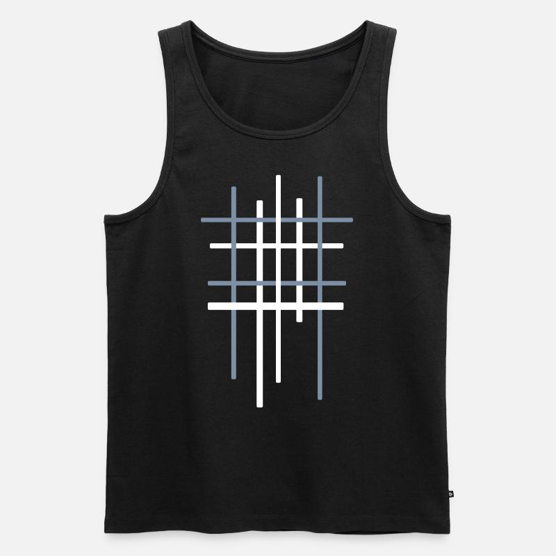 Minimal pattern vector - Men's Premium Organic Tank Top - black