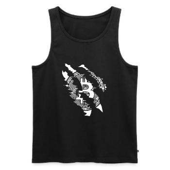 Cryptocurrency Bitcoin Art - Men's Premium Organic Tank Top - black - Front - AI Model Male 178 light (178cm)