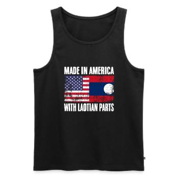 Made In America Vintage Half American Half Laotian - Männer Premium Bio Tank Top - Schwarz - Vorne - AI Model Male 178 light (178cm)