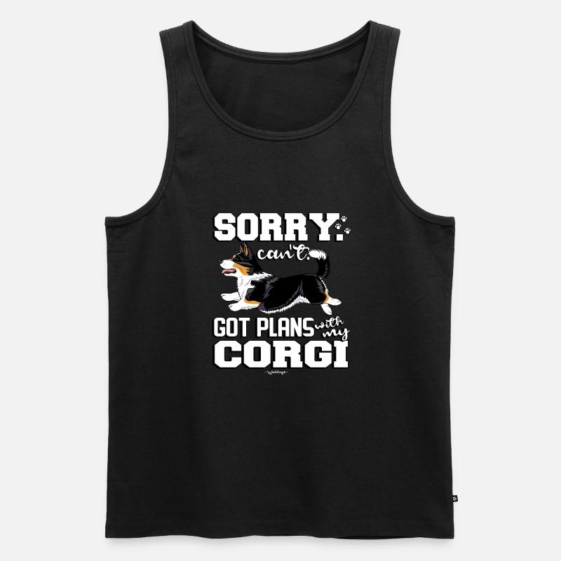 corgiplans10 - Männer Premium Bio Tank Top - Schwarz