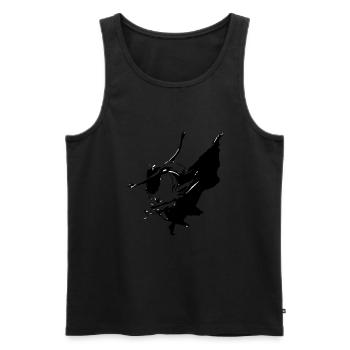 die freie Tänzerin - Männer Premium Bio Tank Top - Schwarz - Vorne - Michal (187cm)