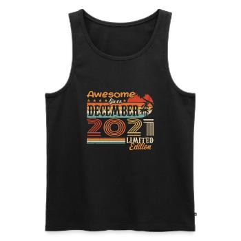 Retro Vintage Legendär Geburtstag Dezember 2021 - Männer Premium Bio Tank Top - Schwarz - Vorne - Michal (187cm)