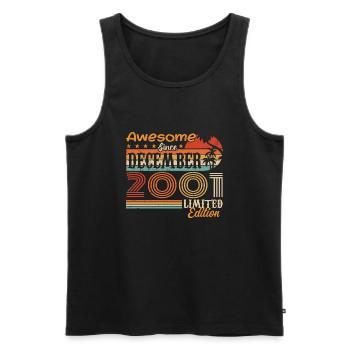 Retro Vintage Legendär Geburtstag Dezember 2001 - Männer Premium Bio Tank Top - Schwarz - Vorne - Michal (187cm)