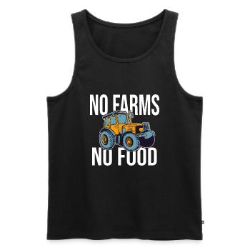 no farms no food - Men's Premium Organic Tank Top - black - Front - Michal (187cm)