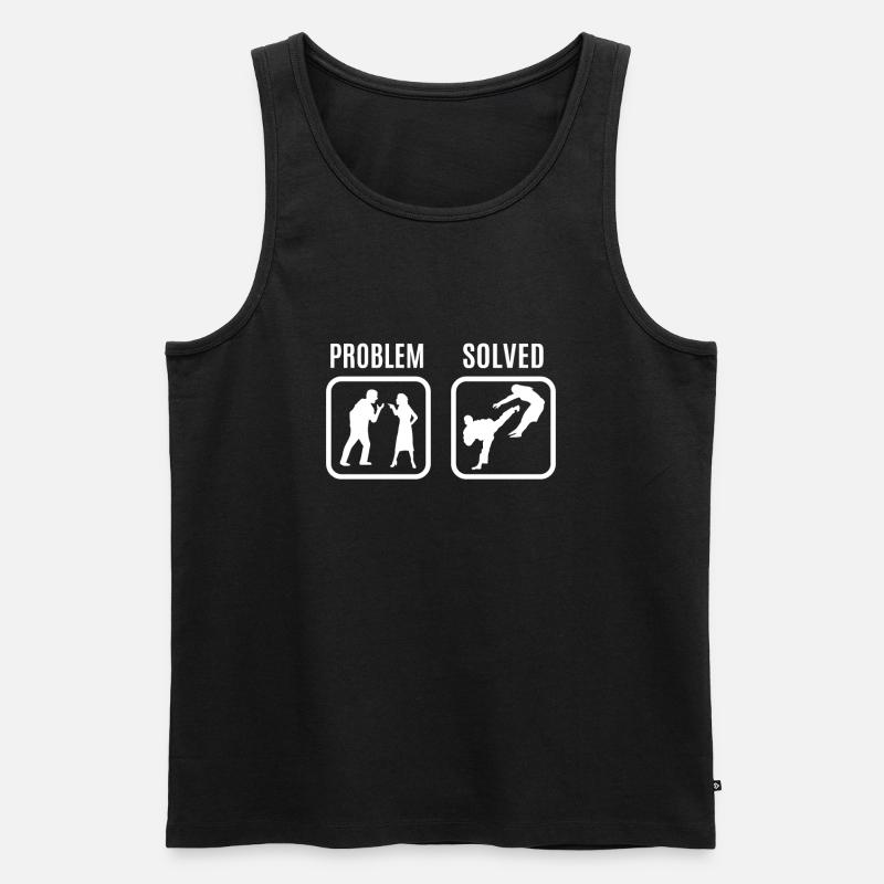 Karate - Männer Premium Bio Tank Top - Schwarz