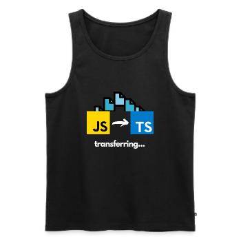 Übertragung von Javascript auf Typescript - Männer Premium Bio Tank Top - Schwarz - Vorne - Michal (187cm)