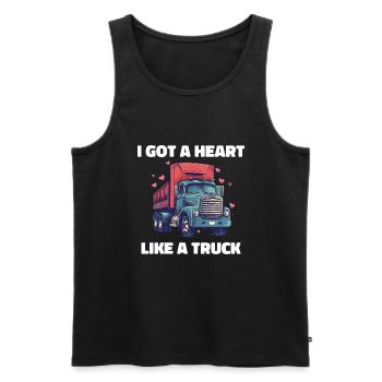 I've got a heart like a truck Western Sunset - Men's Premium Organic Tank Top - black - Front - Michal (187cm)