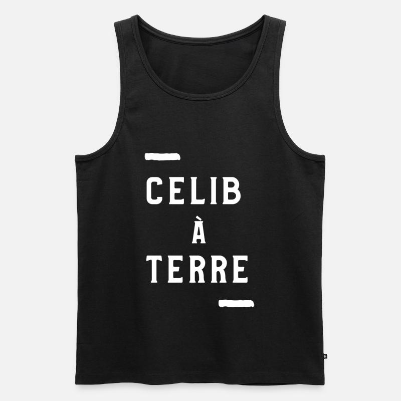 celib à terre blanc - Débardeur bio Premium Homme - noir
