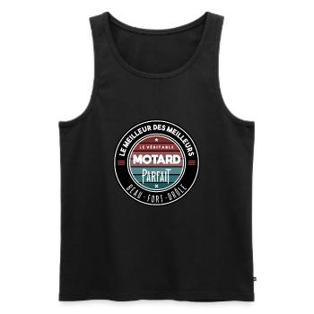 Le véritable motard parfait - Débardeur bio Premium Homme - noir - Devant - Michal (187cm)