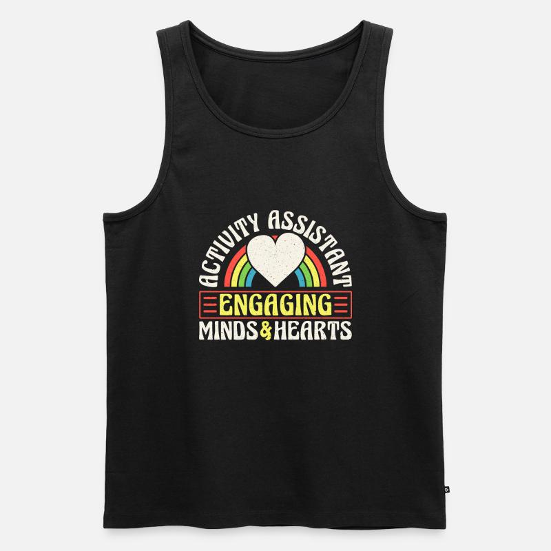 Rainbow Activity Assistant - Männer Premium Bio Tank Top - Schwarz