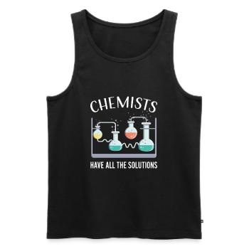 chemistry - Men's Premium Organic Tank Top - black - Front - Michal (187cm)