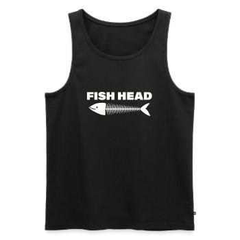 fish head - Men's Premium Organic Tank Top - black - Front - AI Model Male 178 light (178cm)