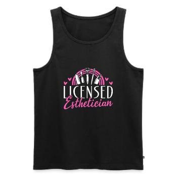 Beautician Licensed Esthetician - Männer Premium Bio Tank Top - Schwarz - Vorne - Michal (187cm)