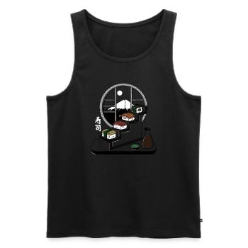 The Sushi Bar - Men's Premium Organic Tank Top - black - Front - Michal (187cm)
