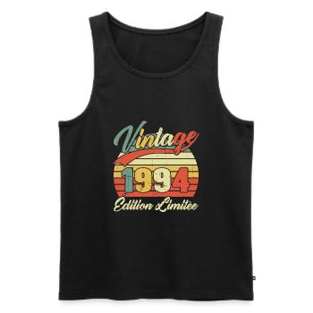 Vintage 1994 Geburtstagsgeschenk in limitierter Auflage - Männer Premium Bio Tank Top - Schwarz - Vorne - Michal (187cm)