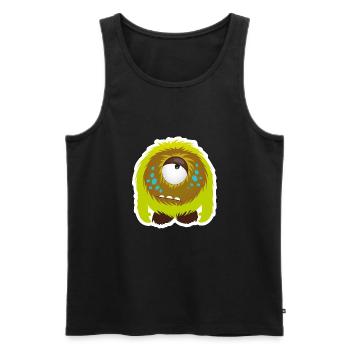 Süßes kleines hmpf Monster - Männer Premium Bio Tank Top - Schwarz - Vorne - AI Model Male 178 light (178cm)