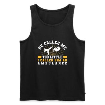 Karate Black Belt Gi Uniform He - Männer Premium Bio Tank Top - Schwarz - Vorne - Michal (187cm)
